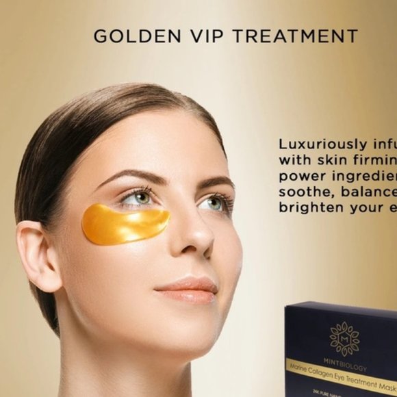🆕 Mint biology 24k pure Nano-active gold Eye Treatment masks 15 pack - Picture 2 of 7